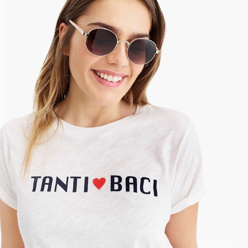 J. Crew Italian (Tanti Baci) Graphic T-Shirt (M)
